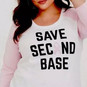 Torrid Save Second Base 3/4 Sleeve Tee